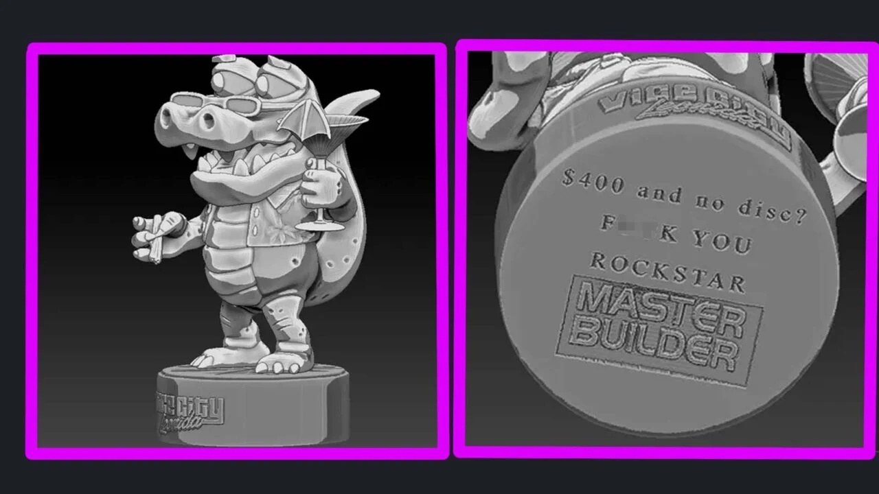 GTA 6′s Collector’s Box Gator Statue Can Now Be 3D Printed: ‘$400 And No Disc? F**k You Rockstar’