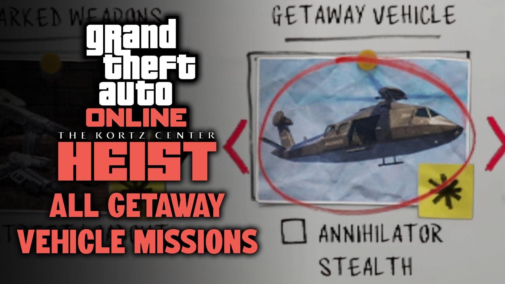 GTA Online : Le braquage du Kortz Center – Toutes les missions de préparation des véhicules de fuite